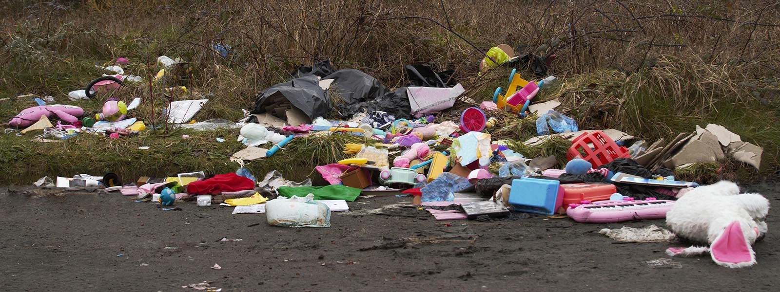 Pile of illegally dumped rubbish