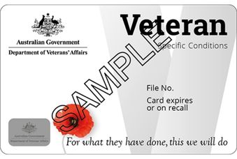 Department of veterans affairs specific conditions card
