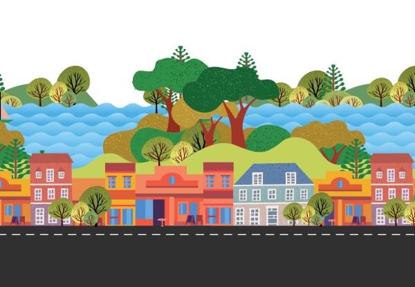 graphic of houses