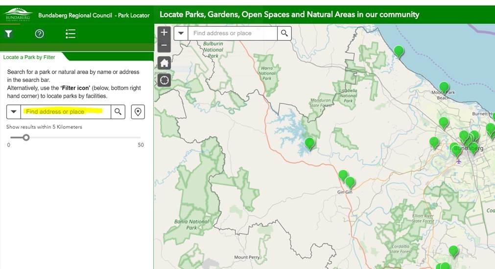 Park Locator Map