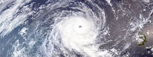Aerial view of cyclone