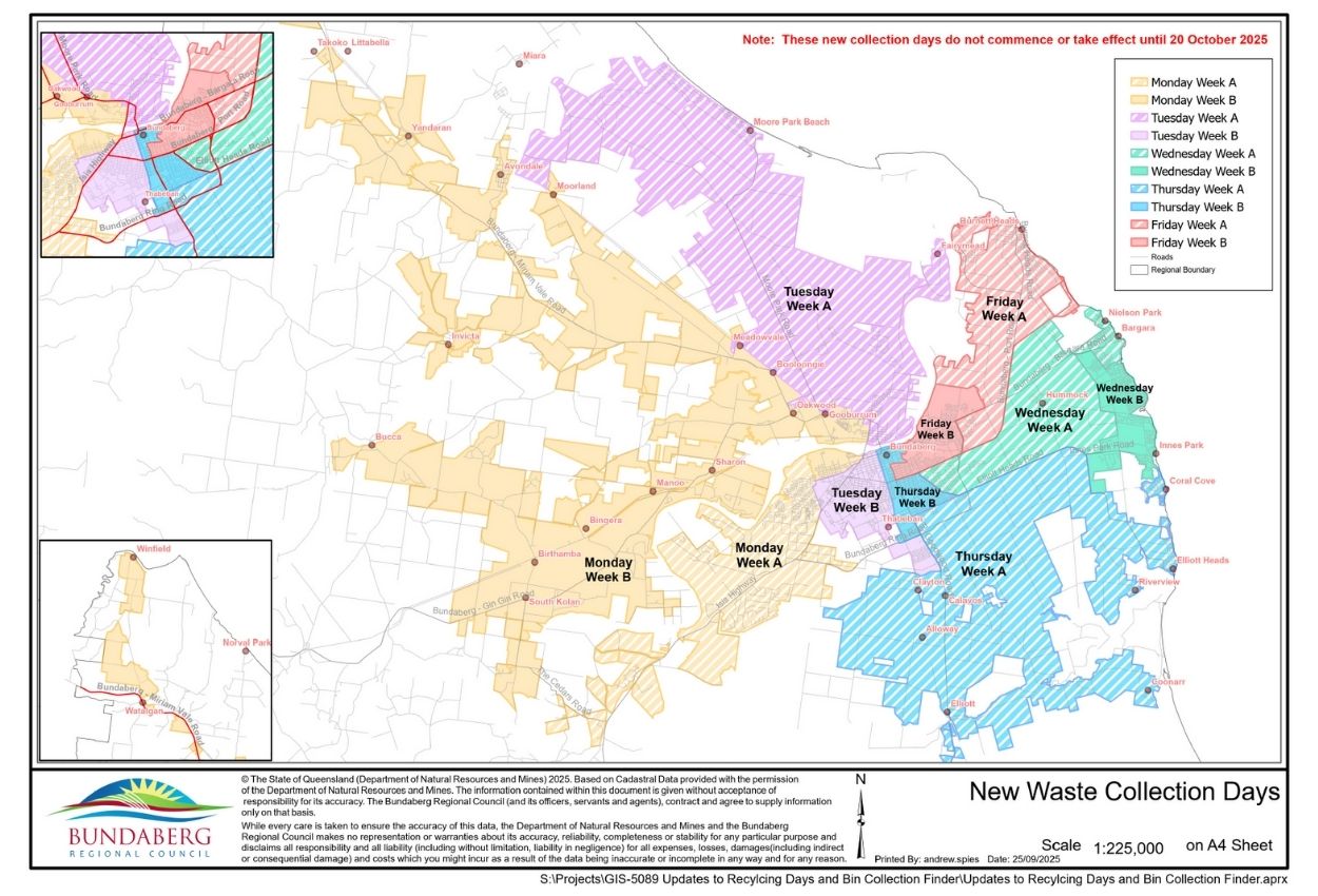 changes to bin day map