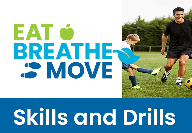 Register your child for skills and drills in the holidays as part of the Eat Breathe Move program.